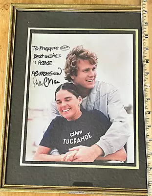 ALI MAcGRAW & RYAN O'NEAL AUTOGRAPHED 15x11 LOVE STORY FRAMED PHOTO  TO PREPPIE  • $89.99