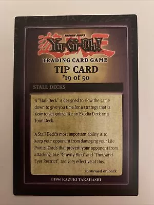 Yu-Gi-Oh Tip Card #19 Of 50 • £0.99