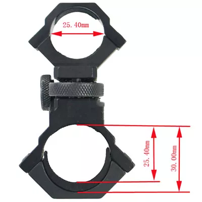 Windage Elevation Adjustable 25.4mm/30mm Ring Holder Torch Flashlight Mounts • $13.99