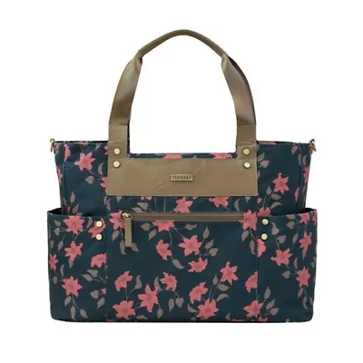 JJ Cole Nappy Bags Arrington Tote Bag - Navy Floral Baby Diaper Bag FREE POSTAGE • $44.09