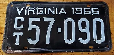 $14.99 • Buy Virginia 1966 License Plate VA CT Tag Ford Chevy Dodge 