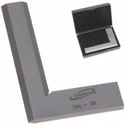 6  Bevel Square 90° Right Angle DIN-00 Machinist Precision Design Tool IGaging • $38.95