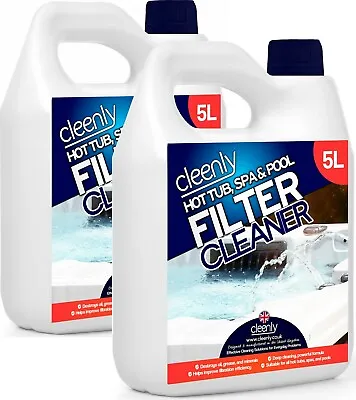 Hot Tub Hygienic Filter Cartridge Cleaner Hot Tubs Pools Oil Grease Remover 10L • £24.95