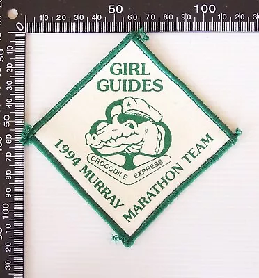 Vintage 1994 Girl Guides Australia Murray Marathon Team Embroidered Badge Patch • $8