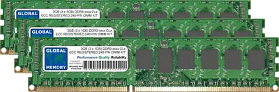3GB (3 X 1GB) DDR3 800/1066/1333MHz 240-PIN ECC REGISTERED RDIMM SERVER RAM KIT • £60