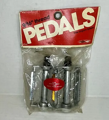 ***Vintage NOS 9/16” Thread Pedals Import Bikes Unused IN PACKAGE*** • $12.99