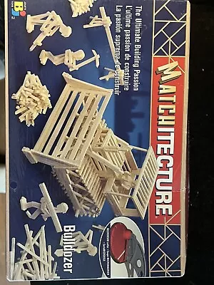 Matchitecture 6640 - Bulldozer Wooden Matchstick Model Kit - New In Box • $12.99