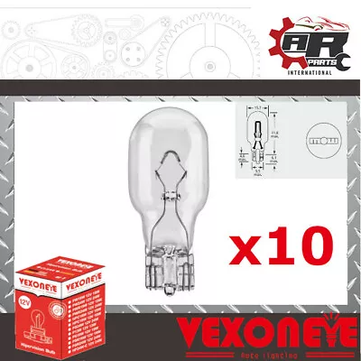 Light Bulb - 12v 16w 921 / 955 W16W Capless Wedge - Stop Tail Fog Reverse X10 • £6.95