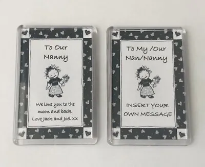 Personalised Nanny / Nan Poem Fridge Magnet Gift. Birthday Gift Keepsake. • £1.99