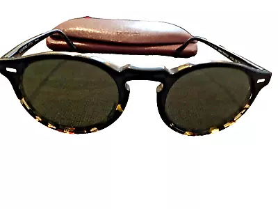 Oliver Peoples Sunglasses Gregory Peck OV5217S Black Midnight Polarised & Case • £129.99