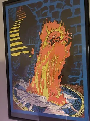 Rege Rising SATANAS Satan Black Light Poster 1970 MINT • $74.99