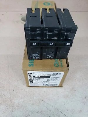 1 NEW Siemens Q340  40 A 240V Ac 3 Pole Plug In QP340 CIRCUIT BREAKER • $58.49