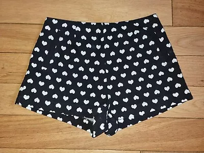 £1.99 • Buy *primark* Gorgeous Black Heart Design Hot Pants Shorts Summer Holiday Party