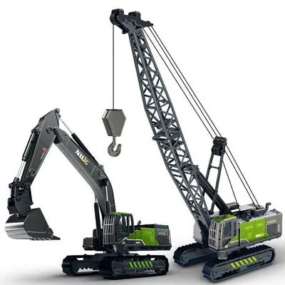 1:55 Engineering Vehicle Toy Excavator Crawler Crane Tower Crane Model Kids Toys • $16.99