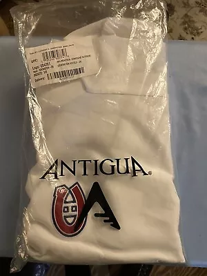 Antigua NHL Montreal Canadians Size 3X White Hood Sweater Shirt  • $49.99