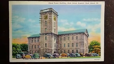 £4.29 • Buy Clock Tower Bldg, Rock Island Arsenal, Rock Island, IL - 1942, Rough Edges