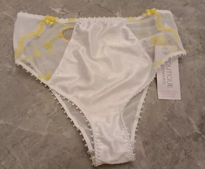 M&S BOUTIQUE X Damaris Evaline High Waisted Brazilian Knickers Size 8 • £5.99