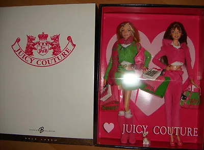 $189.99 • Buy Barbie Juicy Couture Designer 2 Dolls Set Gold Label NRFB