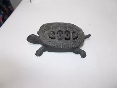 Vtg. Taiwan  Turtle Cast Iron Trinket Box 5.5'' • $19.99