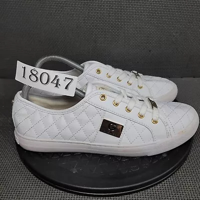 G By Guess Backer Shoes Womens Sz 9.5M White Quilted Sneakers • $30