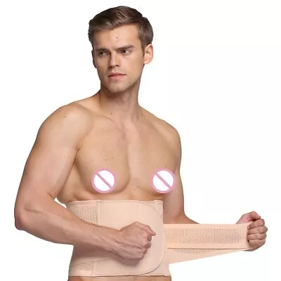Men Waist Trainer Body Shaper Tummy Control Slimming Corset Band One Size UK • £7.90