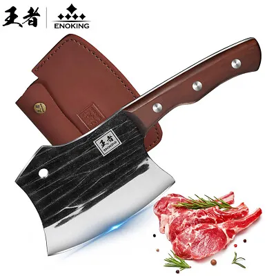 ENOKING Meat Cleaver Knife Bone Butcher Chopper Heavy Duty Axe For Kitchen 5.7'' • $24.99