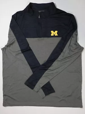 University Of Michigan Wolverines 1/4 Zip Pullover Lightweight Jacket Men's 2XL • $20