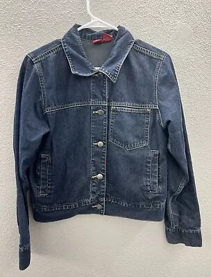 Womens Mossimo Jean Jacket Size Large Button Up Long Sleeve Denim  • $14.97