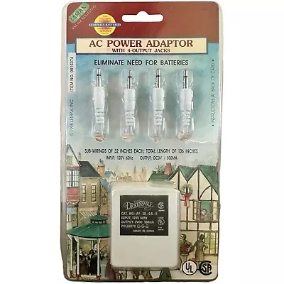 AC Power Adaptor For Lemax Christmas Dickensvale With 4 Output Jack 3V White NEW • $9.99