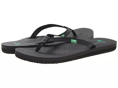 Women's Shoes Sanuk YOGA JOY Flip Flop Toe Post Sandals SWS10275 BLACK • $25