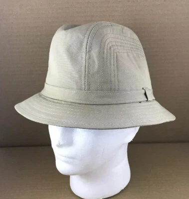 $18.53 • Buy KANGOL Mens Classic Style All Weather Fedora Hat Beige Sz L USA