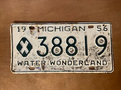 1956 Michigan License Plate Municipal # 38819 • $22.49