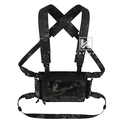 KRYDEX Tactical D3CR Chest Rig 5.56 7.62 Rifle Pistol Mag Pouch Placard Black MC • $59.95