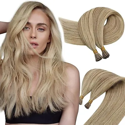 16' Inch Sunny Human Hair I Tip Extensions Blonde 100 Strands Itip Extensions • $24.99