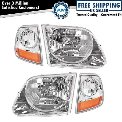 Lightning Style Headlights & Corner Parking Lights Kit Set For F150 Expedition • $69.81