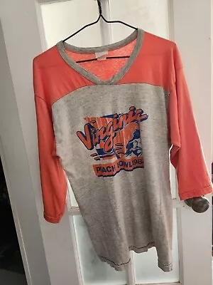 Virginia Tech '84 Peach Bowl Jersey-1st String Tag Shows XL But Size Looks S-M • $24.50