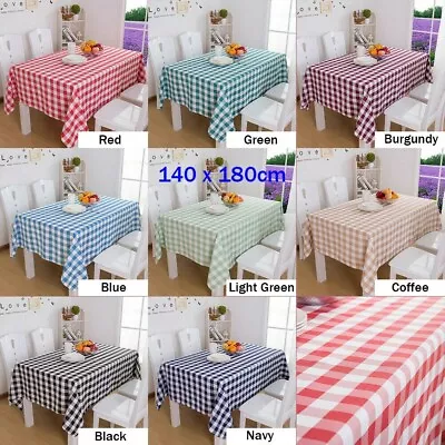 Countryside Gingham Check Table Cloth Cover Outdoor Picnic Fabric Tablecloth • $31.38