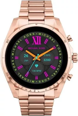 Michael Kors Bradshaw Gen 6 44mm Rose Gold Smart Watch Fitness Tracker Gps • £160.99