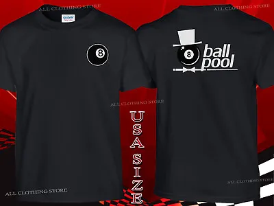 New 8 Ball Poll Billiards Logo Shirt Size M L XL 2XL • $29.98