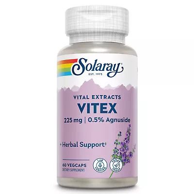 Solaray Vitex Chaste Berry Extract 225mg | 60 VegCaps • $16.99