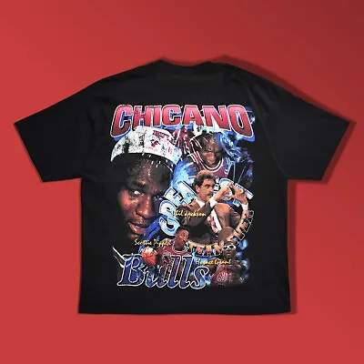 Michael Jordan Chicago Bulls Vintage 90s Retro Rap Style Band Tee Bootleg Tshirt • $49.99