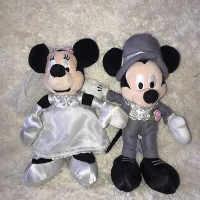 £29.95 • Buy Mickey & Minnie Mouse Bride And Groom Plush Disney Wedding Gift Soft Toy