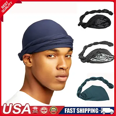 Men Turban Head Wrap Satin Lined Head Scarf HaloTurban Hijab Hat Cap Cover • $13.25