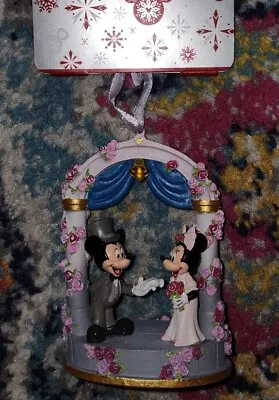 NEW 2022 Disney Parks Mickey & Minnie Mouse Wedding Sketchbook Ornament NWT • $34