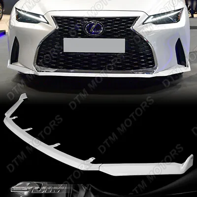 For 21-23 Lexus IS300 IS350 Base V-Style Painted White Front Bumper Lip Spoiler • $171.41