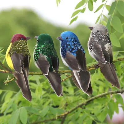 Mini Fake Birds Artificial Feather Foam Doves Wedding Garden Decor Ornament _H2 • $1.15