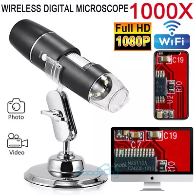 1000X WIFI Digital Microscope Camera For Electronic Accessories Coin Inspection • $21.79