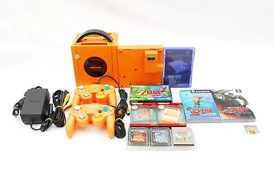 Nintendo GameCube Console Controller Gameboy Player Orange Zelda Games Set Japan • £337.31