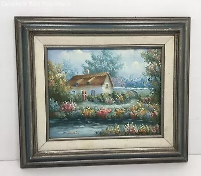 Painting Oil On Canvas Signed M. Daniels Impressionist Landscape With Cottage • $29.99