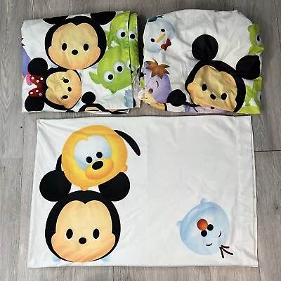 Disney Tsum Tsum Twin 3 Pc Sheet Bedding Set Very Soft • $15